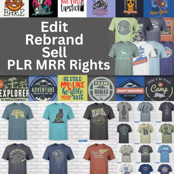 PLR MRR 2 Million Editable T-Shirt Designs Mega Bundle, Eps, Ai, Psd, Svg, Png, - Image 7