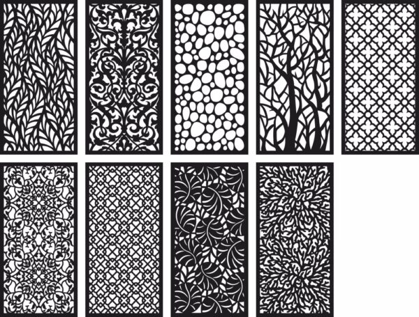 +10 MEGA PACK PANELS Laser Cut Vector DXF CDR 2D Files CNC Router Plasma Cutting - Image 5