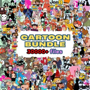 Mega Bundle Funny T Shirt Designs SVG, PNG Files for Cricut 30000+Cartoon Bundle