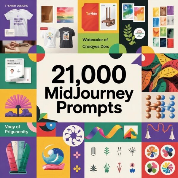 21,000 MidJourney Prompts Bundle - Comprehensive Collection for T-Shirt Designs - Image 2