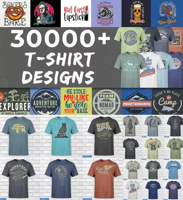 PLR MRR 2 Million Editable T-Shirt Designs Mega Bundle, Eps, Ai, Psd, Svg, Png, - Image 8
